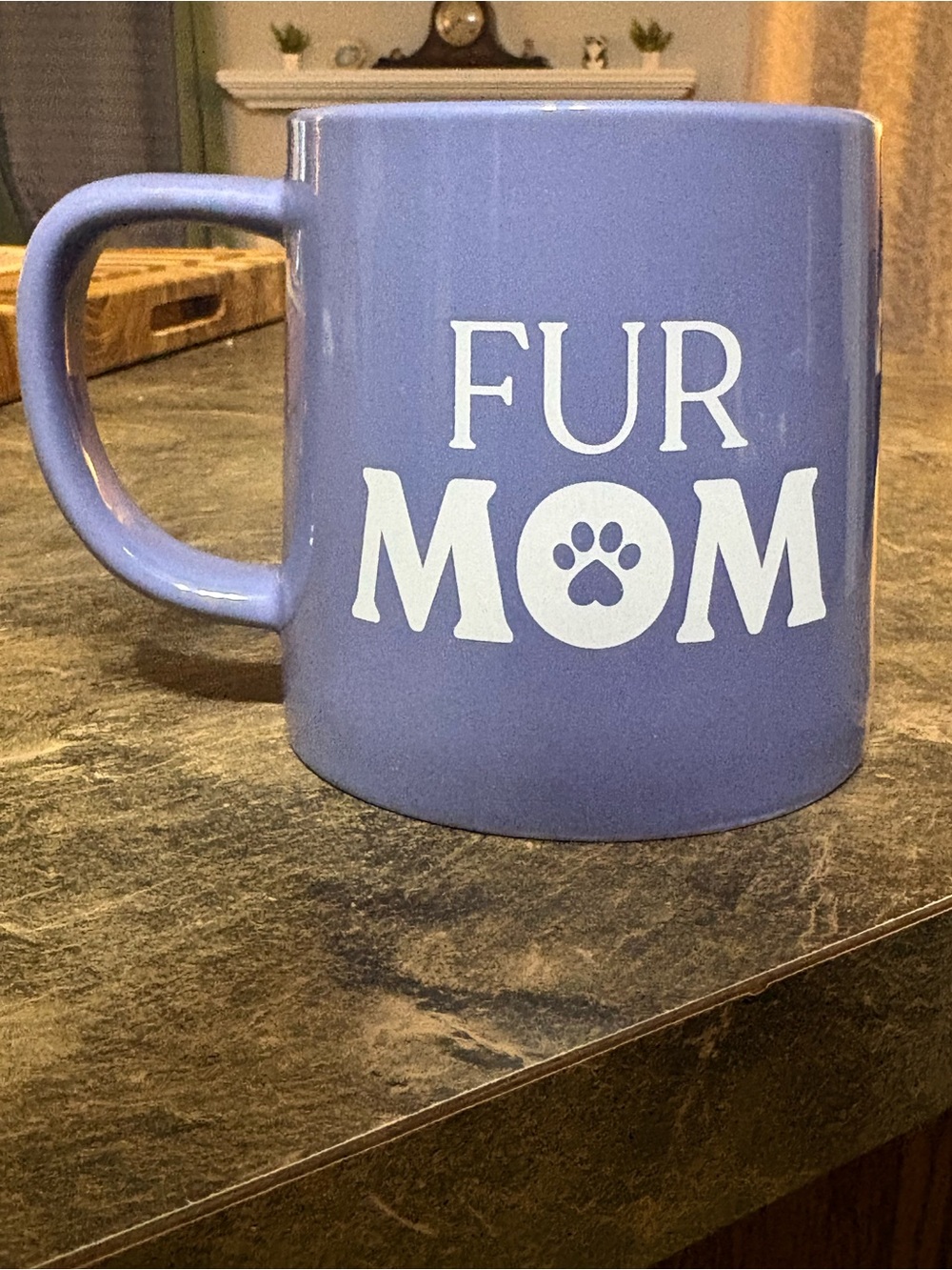 Fur Mom Ceramic Coffee Mug - Blue